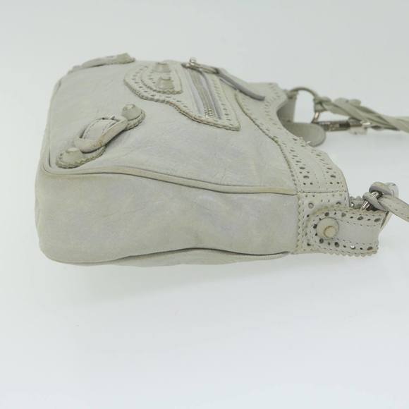 BALENCIAGA The Hip Shoulder Bag Leather Gray 245080 Auth ar11036 - Picture 3 of 16